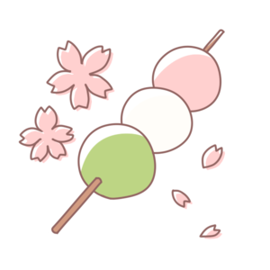 桜とお花見団子のイラスト